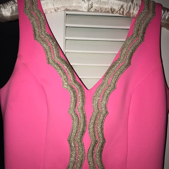 HOT PINK Lilly pulitzer dress worn once size XS - Picture 8 of 9